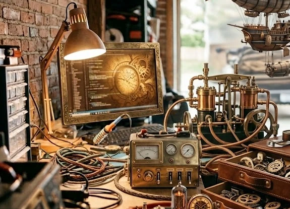 A look into the inventor's garage.